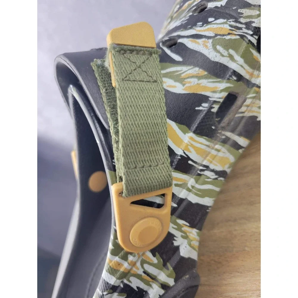 Crocs Classic‎ Camouflage Clog Sandals Green Tan Black
